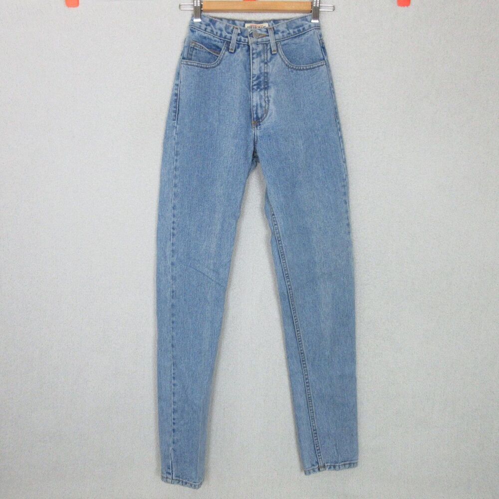 Vintage‎ 90s Guess Jeans Women 24 High Rise Tapered Leg Light Wash Denim Jeans